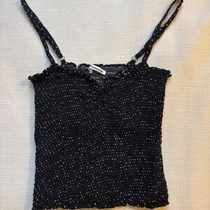 Reformation Black and White Textured Camisole